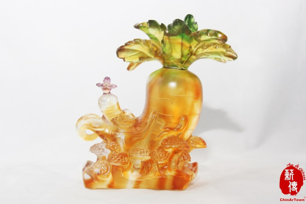 好彩頭精緻開運琉璃擺件